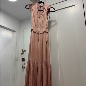 Banana Republic Blush Maxi Dress with Ruffles